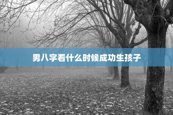 男八字看什么时候成功生孩子