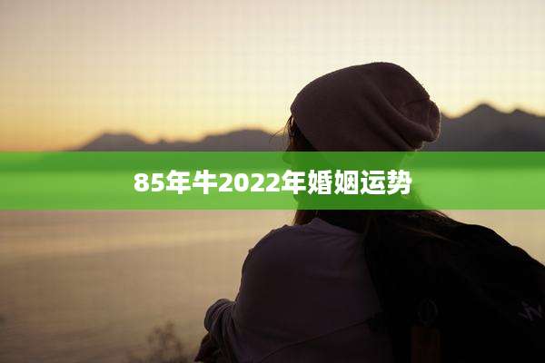 85年牛2022年婚姻运势