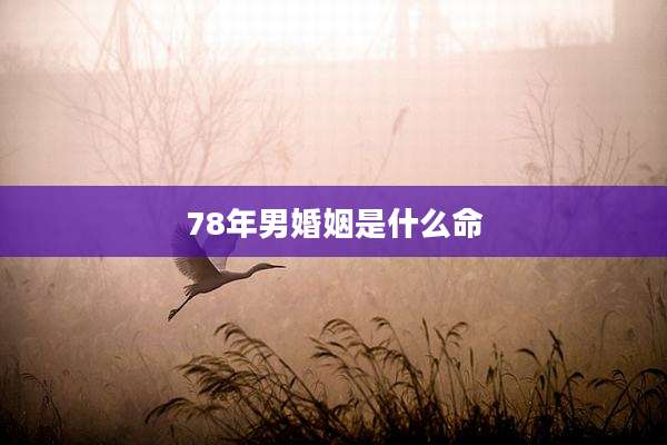 78年男婚姻是什么命