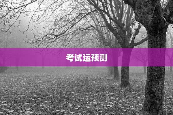 考试运预测