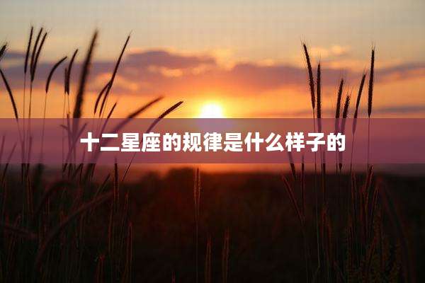 十二星座的规律是什么样子的