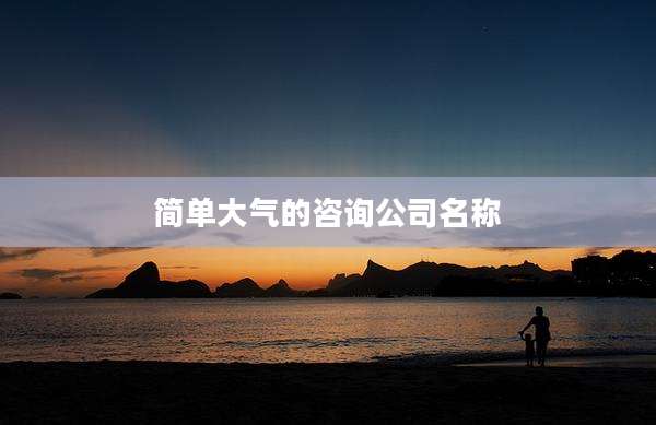 简单大气的咨询公司名称