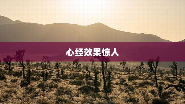 心经效果惊人