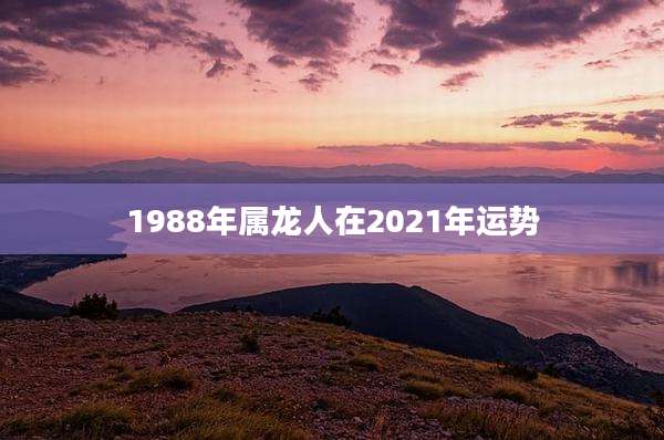 1988年属龙人在2021年运势