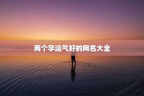 两个字运气好的网名大全