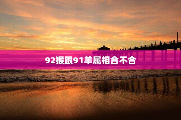 92猴跟91羊属相合不合