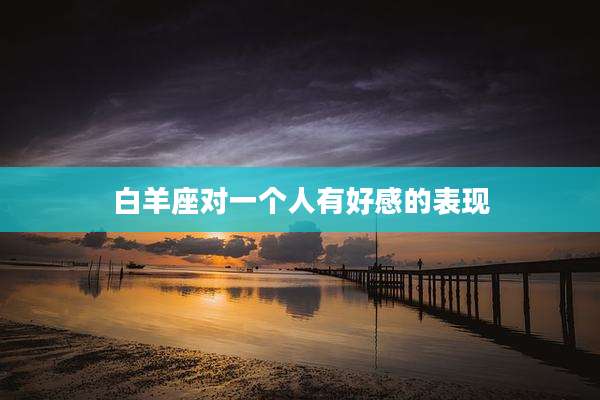 白羊座对一个人有好感的表现