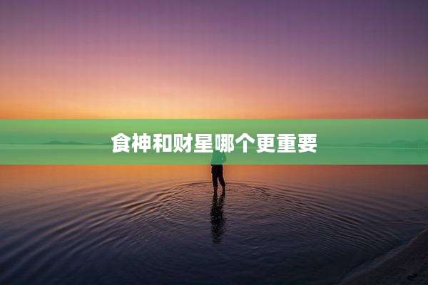 食神和财星哪个更重要