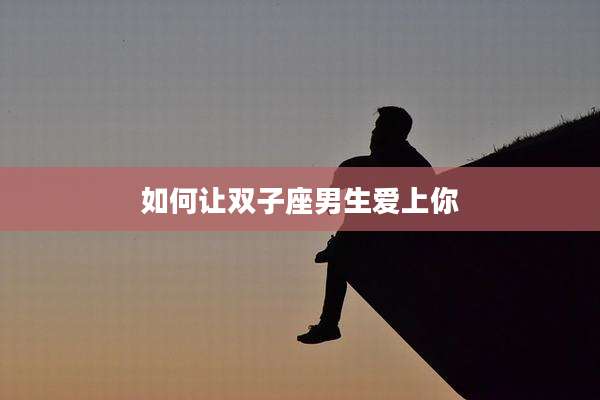 如何让双子座男生爱上你