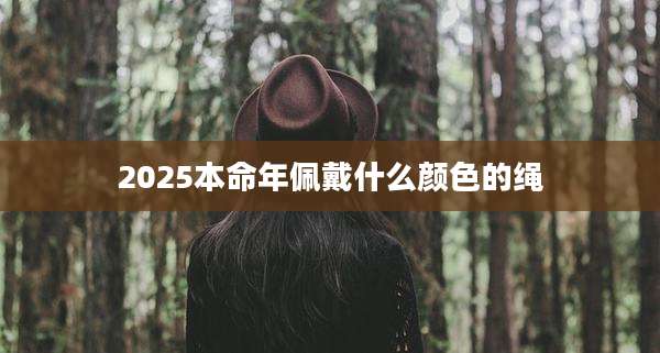2025本命年佩戴什么颜色的绳