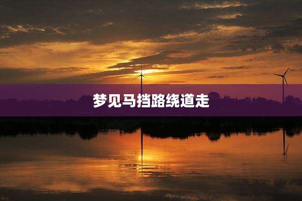 梦见马挡路绕道走