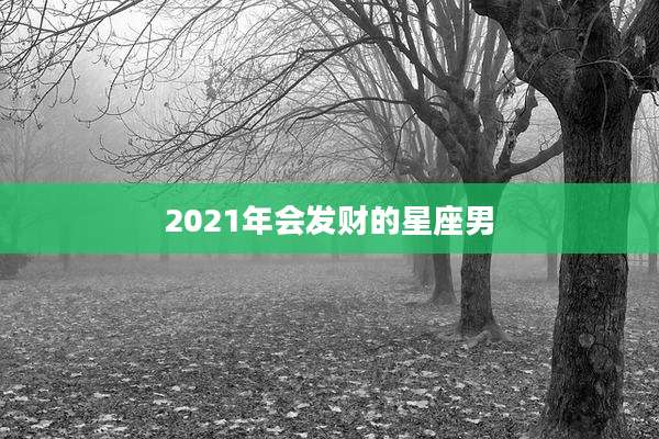 2021年会发财的星座男