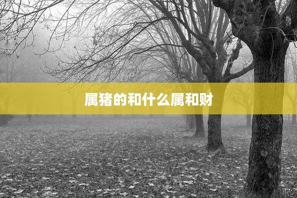 属猪的和什么属和财