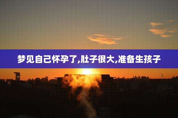 梦见自己怀孕了,肚子很大,准备生孩子