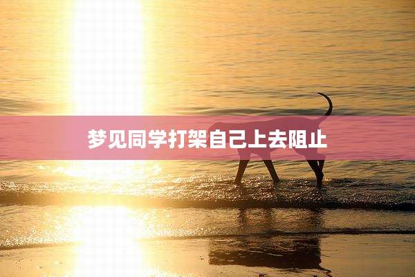 梦见同学打架自己上去阻止