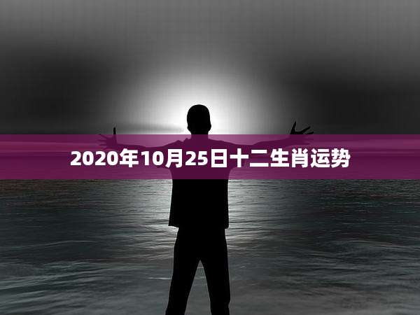 2020年10月25日十二生肖运势