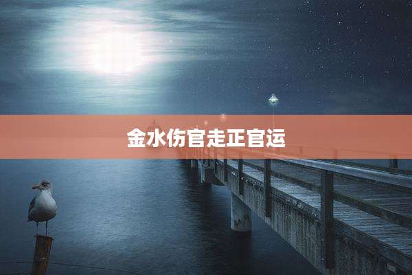 金水伤官走正官运