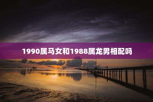 1990属马女和1988属龙男相配吗