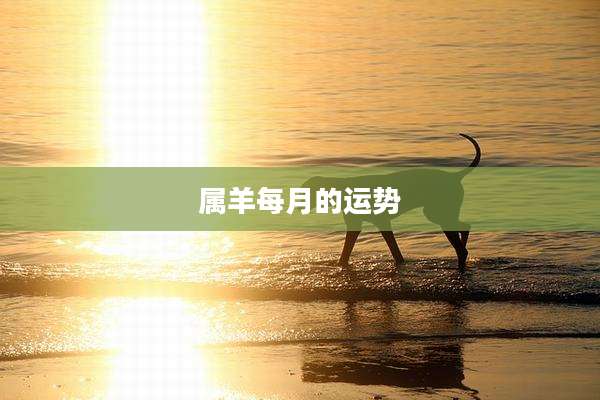 属羊每月的运势