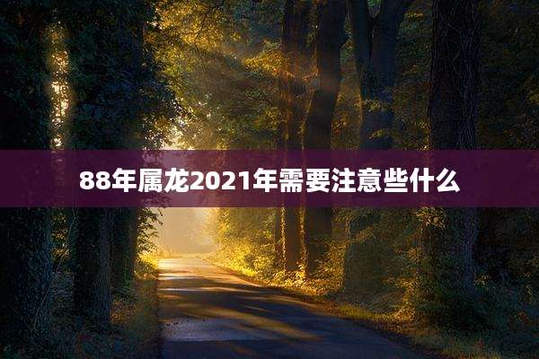 88年属龙2021年需要注意些什么