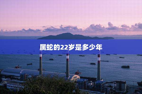 属蛇的22岁是多少年