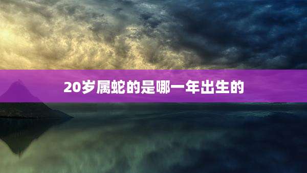 20岁属蛇的是哪一年出生的