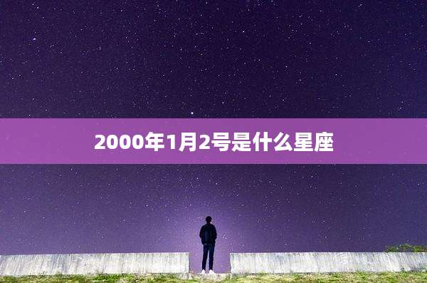 2000年1月2号是什么星座