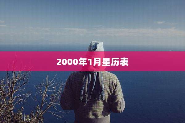 2000年1月星历表