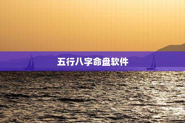 五行八字命盘软件