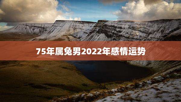 75年属兔男2022年感情运势