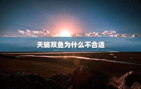 天蝎双鱼为什么不合适