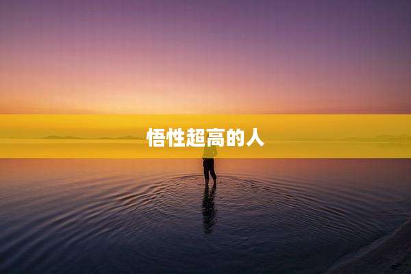悟性超高的人
