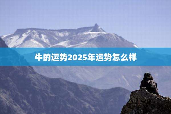 牛的运势2025年运势怎么样