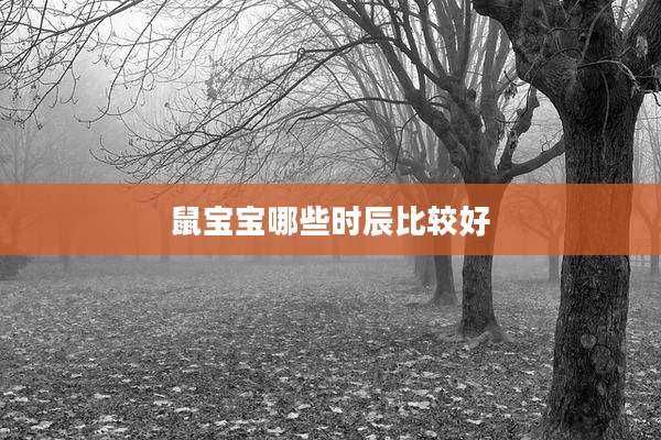 鼠宝宝哪些时辰比较好