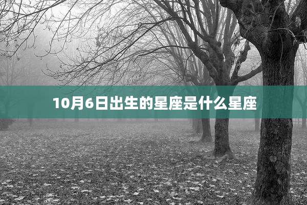 10月6日出生的星座是什么星座