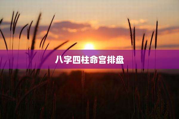 八字四柱命宫排盘