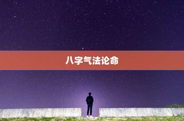 八字气法论命