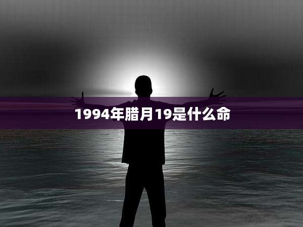 1994年腊月19是什么命