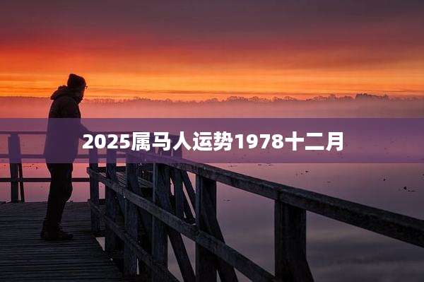 2025属马人运势1978十二月