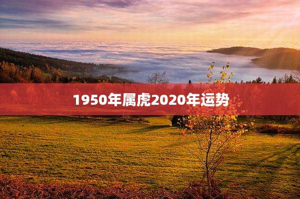 1950年属虎2020年运势