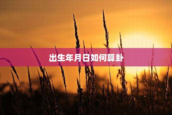 出生年月日如何算卦
