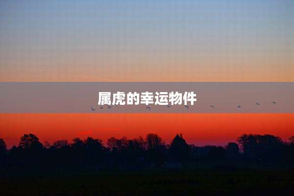 属虎的幸运物件