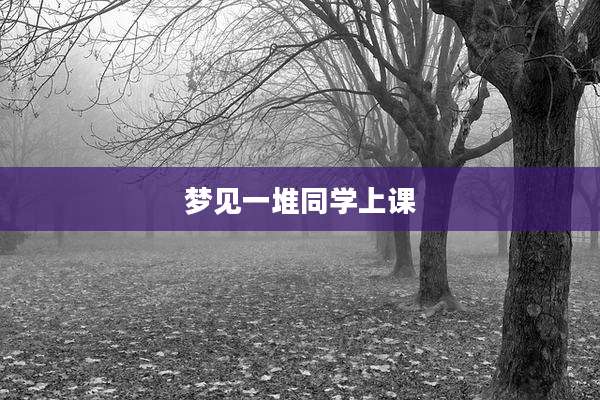 梦见一堆同学上课