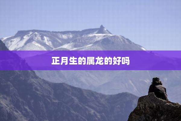 正月生的属龙的好吗