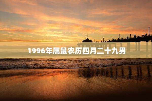 1996年属鼠农历四月二十九男