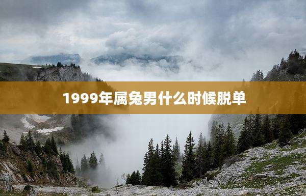 1999年属兔男什么时候脱单