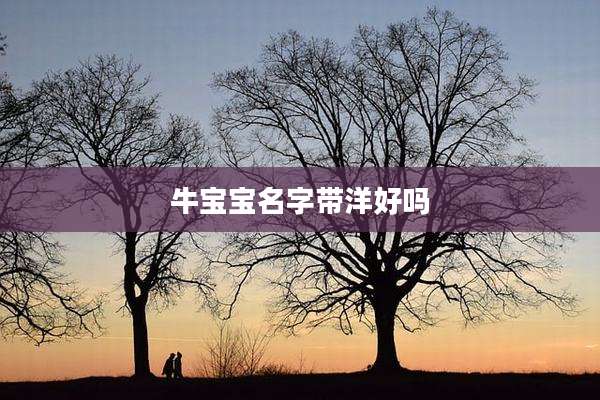 牛宝宝名字带洋好吗