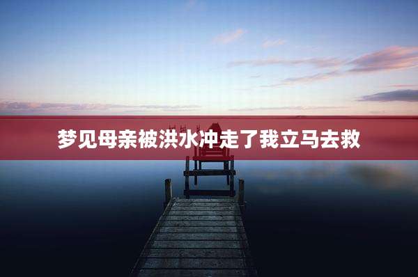 梦见母亲被洪水冲走了我立马去救