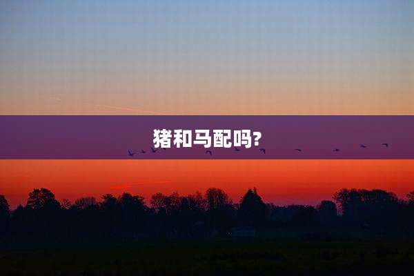 猪和马配吗?