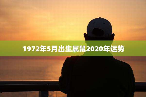 1972年5月出生属鼠2020年运势